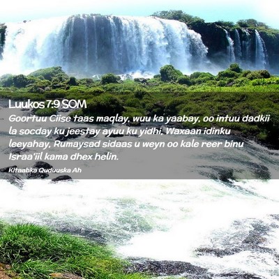 Picture 02 - Luukos 7:9 SOM - Goortuu Ciise taas maqlay, wuu ka yaabay, oo - Bible Verse Picture