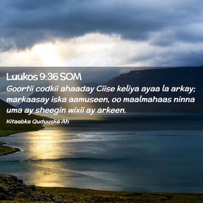 Picture 02 - Luukos 9:36 SOM - Goortii codkii ahaaday Ciise keliya ayaa la - Bible Verse Picture