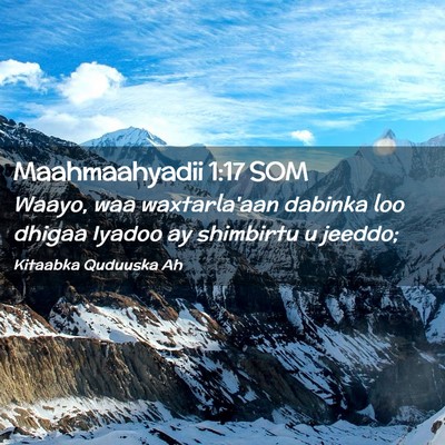 Picture 02 - Maahmaahyadii 1:17 SOM - Waayo, waa waxtarla'aan dabinka loo dhigaa Iyadoo - Bible Verse Picture