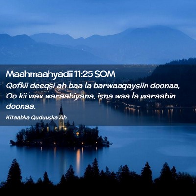 Picture 02 - Maahmaahyadii 11:25 SOM - Qofkii deeqsi ah baa la barwaaqaysiin doonaa, Oo - Bible Verse Picture