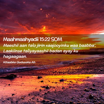Picture 02 - Maahmaahyadii 15:22 SOM - Meeshii aan talo jirin xaajooyinku waa baabba', - Bible Verse Picture