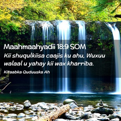 Picture 02 - Maahmaahyadii 18:9 SOM - Kii shuqulkiisa caajis ku ahu, Wuxuu walaal u - Bible Verse Picture