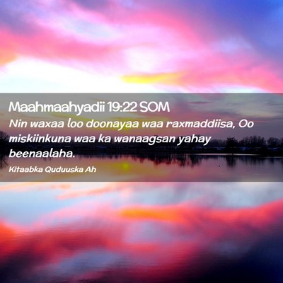 Picture 02 - Maahmaahyadii 19:22 SOM - Nin waxaa loo doonayaa waa raxmaddiisa, Oo - Bible Verse Picture