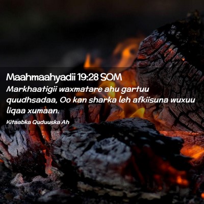 Picture 02 - Maahmaahyadii 19:28 SOM - Markhaatigii waxmatare ahu gartuu quudhsadaa, Oo - Bible Verse Picture