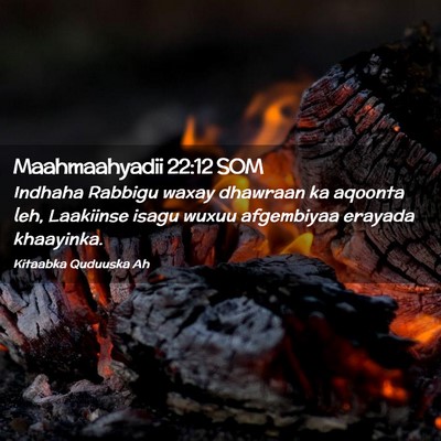 Picture 02 - Maahmaahyadii 22:12 SOM - Indhaha Rabbigu waxay dhawraan ka aqoonta leh, - Bible Verse Picture