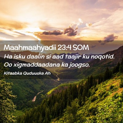 Picture 02 - Maahmaahyadii 23:4 SOM - Ha isku daalin si aad taajir ku noqotid. Oo - Bible Verse Picture
