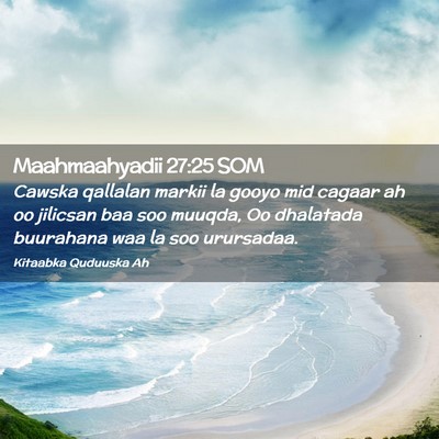 Picture 02 - Maahmaahyadii 27:25 SOM - Cawska qallalan markii la gooyo mid cagaar ah oo - Bible Verse Picture