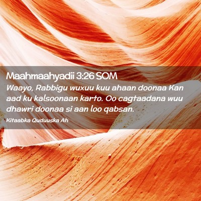 Picture 02 - Maahmaahyadii 3:26 SOM - Waayo, Rabbigu wuxuu kuu ahaan doonaa Kan aad ku - Bible Verse Picture
