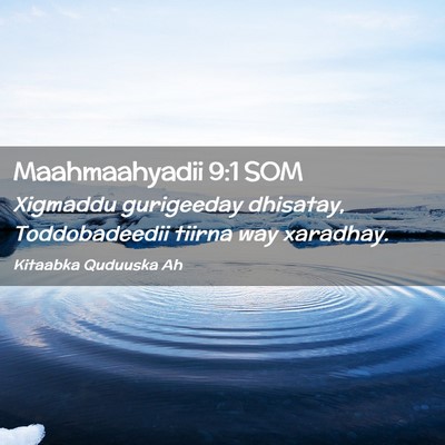 Picture 02 - Maahmaahyadii 9:1 SOM - Xigmaddu gurigeeday dhisatay, Toddobadeedii - Bible Verse Picture