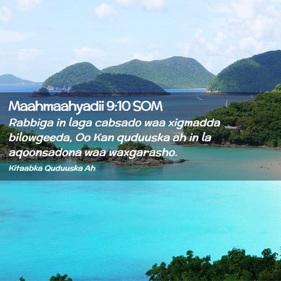 Picture 02 - Maahmaahyadii 9:10 SOM - Rabbiga in laga cabsado waa xigmadda bilowgeeda, - Bible Verse Picture