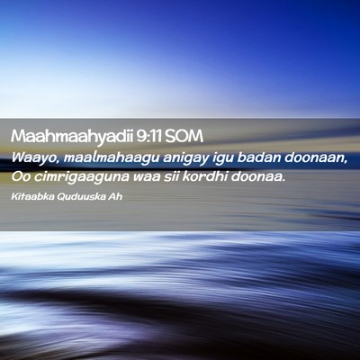 Picture 02 - Maahmaahyadii 9:11 SOM - Waayo, maalmahaagu anigay igu badan doonaan, Oo - Bible Verse Picture