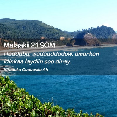 Picture 02 - Malaakii 2:1 SOM - Haddaba, wadaaddadow, amarkan idinkaa laydiin soo - Bible Verse Picture