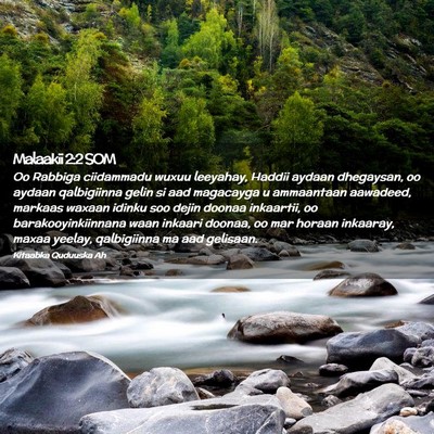 Picture 02 - Malaakii 2:2 SOM - Oo Rabbiga ciidammadu wuxuu leeyahay, Haddii - Bible Verse Picture