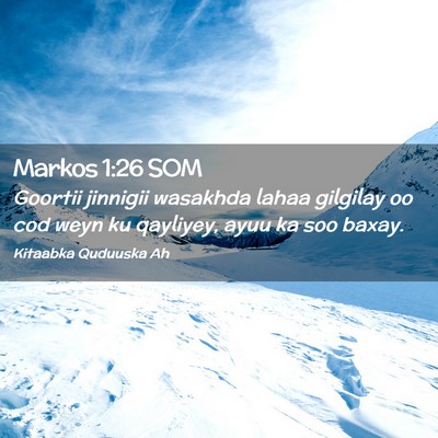 Picture 02 - Markos 1:26 SOM - Goortii jinnigii wasakhda lahaa gilgilay oo cod - Bible Verse Picture