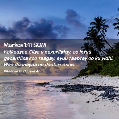 Picture 02 - Markos 1:41 SOM - Kolkaasaa Ciise u naxariistay, oo intuu - Bible Verse Picture