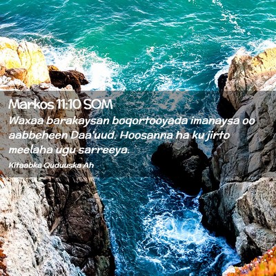 Picture 02 - Markos 11:10 SOM - Waxaa barakaysan boqortooyada imanaysa oo - Bible Verse Picture
