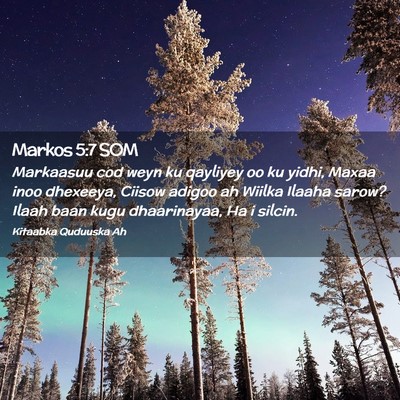 Picture 02 - Markos 5:7 SOM - Markaasuu cod weyn ku qayliyey oo ku yidhi, Maxaa - Bible Verse Picture