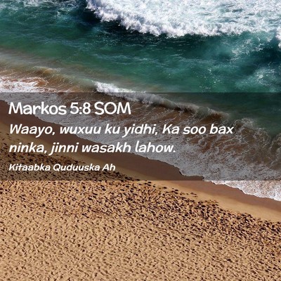 Picture 02 - Markos 5:8 SOM - Waayo, wuxuu ku yidhi, Ka soo bax ninka, jinni - Bible Verse Picture