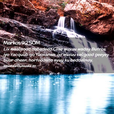 Picture 02 - Markos 9:2 SOM - Lix maalmood dabadeed Ciise wuxuu waday Butros - Bible Verse Picture