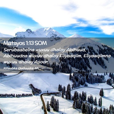 Picture 02 - Matayos 1:13 SOM - Serubaabelna wuxuu dhalay Abihuud, Abihuudna - Bible Verse Picture
