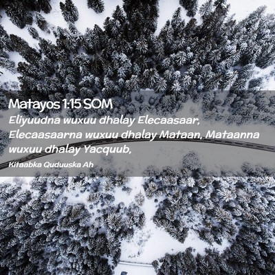 Picture 02 - Matayos 1:15 SOM - Eliyuudna wuxuu dhalay Elecaasaar, Elecaasaarna - Bible Verse Picture