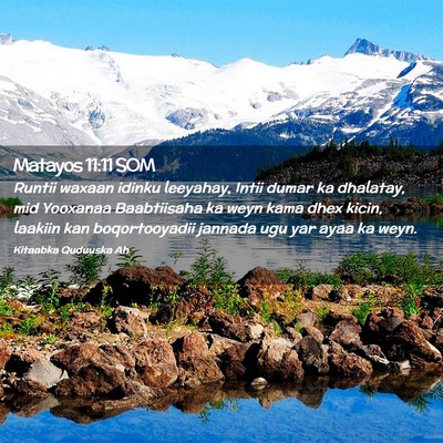 Picture 02 - Matayos 11:11 SOM - Runtii waxaan idinku leeyahay, Intii dumar ka - Bible Verse Picture