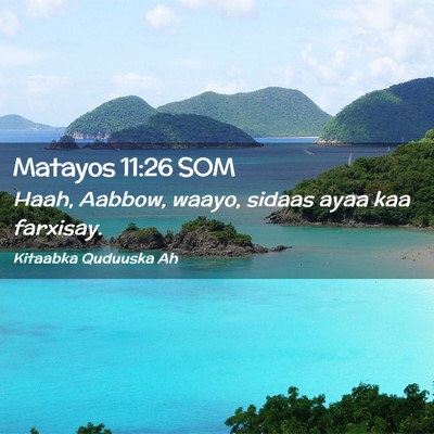 Picture 02 - Matayos 11:26 SOM - Haah, Aabbow, waayo, sidaas ayaa kaa - Bible Verse Picture