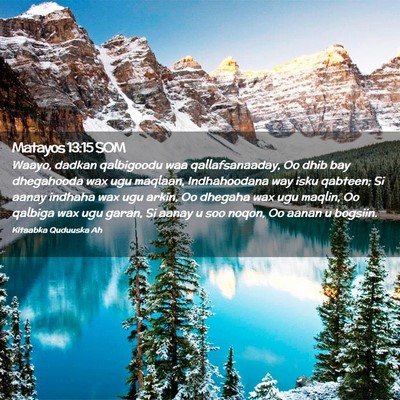 Picture 02 - Matayos 13:15 SOM - Waayo, dadkan qalbigoodu waa qallafsanaaday, Oo - Bible Verse Picture