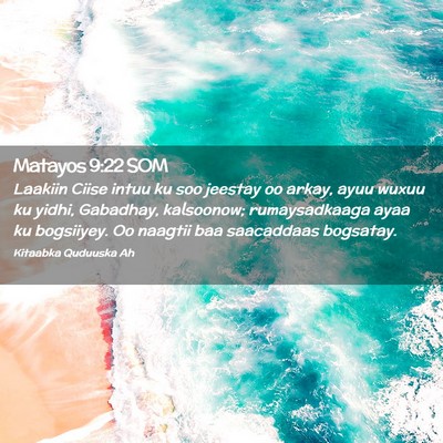 Picture 02 - Matayos 9:22 SOM - Laakiin Ciise intuu ku soo jeestay oo arkay, ayuu - Bible Verse Picture