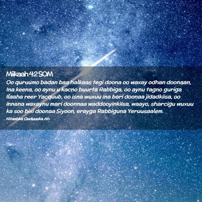 Picture 02 - Miikaah 4:2 SOM - Oo quruumo badan baa halkaas tegi doona oo waxay - Bible Verse Picture