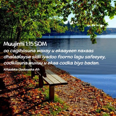 Picture 02 - Muujintii 1:15 SOM - oo cagihiisuna waxay u ekaayeen naxaas - Bible Verse Picture