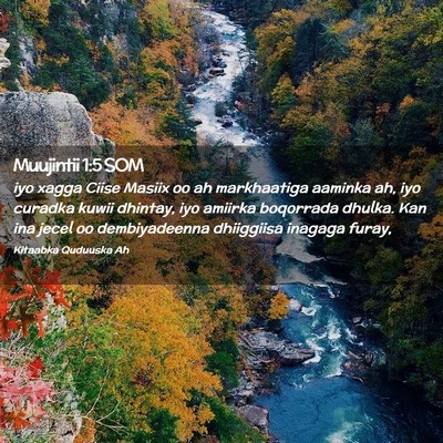 Picture 02 - Muujintii 1:5 SOM - iyo xagga Ciise Masiix oo ah markhaatiga aaminka - Bible Verse Picture