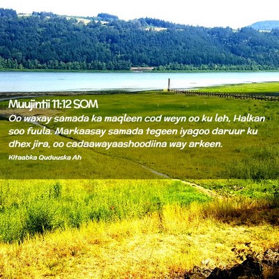Picture 02 - Muujintii 11:12 SOM - Oo waxay samada ka maqleen cod weyn oo ku leh, - Bible Verse Picture