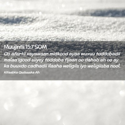 Picture 02 - Muujintii 15:7 SOM - Oo afartii xayawaan midkood ayaa wuxuu toddobadii - Bible Verse Picture