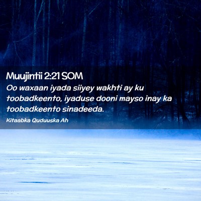 Picture 02 - Muujintii 2:21 SOM - Oo waxaan iyada siiyey wakhti ay ku toobadkeento, - Bible Verse Picture