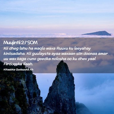 Picture 02 - Muujintii 2:7 SOM - Kii dheg lahu ha maqlo waxa Ruuxu ku leeyahay - Bible Verse Picture