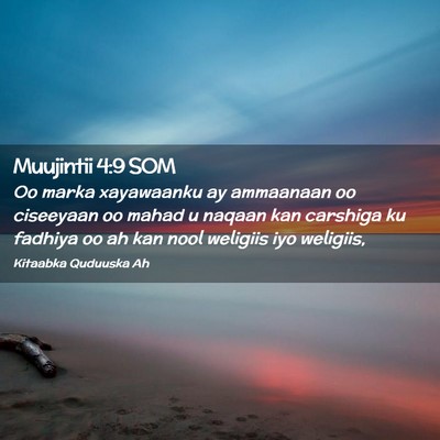 Picture 02 - Muujintii 4:9 SOM - Oo marka xayawaanku ay ammaanaan oo ciseeyaan oo - Bible Verse Picture