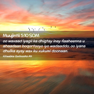 Picture 02 - Muujintii 5:10 SOM - oo waxaad iyagii ka dhigtay inay Ilaaheenna u - Bible Verse Picture