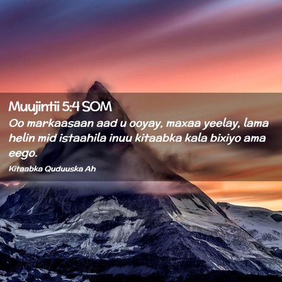 Picture 02 - Muujintii 5:4 SOM - Oo markaasaan aad u ooyay, maxaa yeelay, lama - Bible Verse Picture