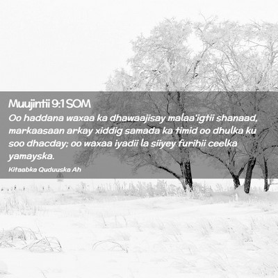 Picture 02 - Muujintii 9:1 SOM - Oo haddana waxaa ka dhawaajisay malaa'igtii - Bible Verse Picture