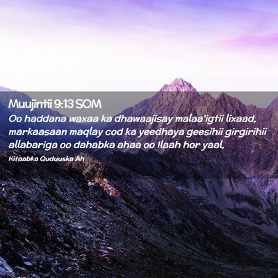 Picture 02 - Muujintii 9:13 SOM - Oo haddana waxaa ka dhawaajisay malaa'igtii - Bible Verse Picture