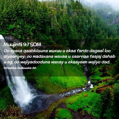 Picture 02 - Muujintii 9:7 SOM - Oo ayaxa qaabkiisuna wuxuu u ekaa fardo dagaal - Bible Verse Picture