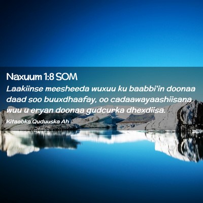 Picture 02 - Naxuum 1:8 SOM - Laakiinse meesheeda wuxuu ku baabbi'in doonaa - Bible Verse Picture