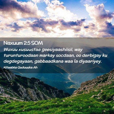 Picture 02 - Naxuum 2:5 SOM - Wuxuu xusuustaa geesiyaashiisii, way - Bible Verse Picture