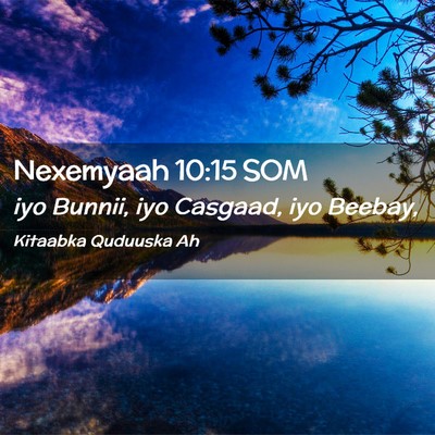 Picture 02 - Nexemyaah 10:15 SOM - iyo Bunnii, iyo Casgaad, iyo - Bible Verse Picture
