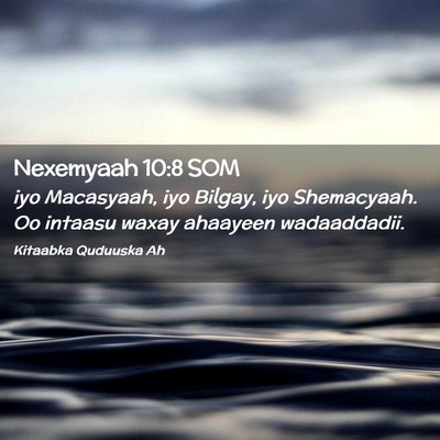 Picture 02 - Nexemyaah 10:8 SOM - iyo Macasyaah, iyo Bilgay, iyo Shemacyaah. Oo - Bible Verse Picture