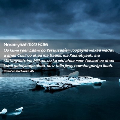 Picture 02 - Nexemyaah 11:22 SOM - Oo kuwii reer Laawi oo Yeruusaalem joogayna waxaa - Bible Verse Picture