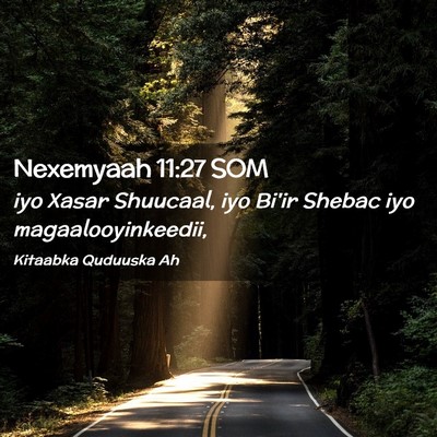 Picture 02 - Nexemyaah 11:27 SOM - iyo Xasar Shuucaal, iyo Bi'ir Shebac iyo - Bible Verse Picture