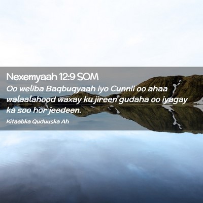 Picture 02 - Nexemyaah 12:9 SOM - Oo weliba Baqbuqyaah iyo Cunnii oo ahaa - Bible Verse Picture