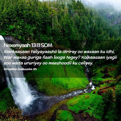Picture 02 - Nexemyaah 13:11 SOM - Markaasaan taliyayaashii la diriray oo waxaan ku - Bible Verse Picture